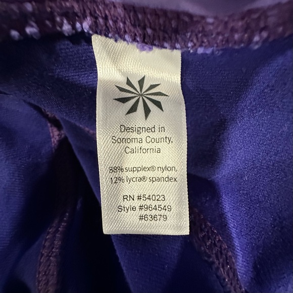Athleta (2) Leggings Women’s Purple & Grey Cropped Capri Athletic Pants Sz S - Picture 5 of 11